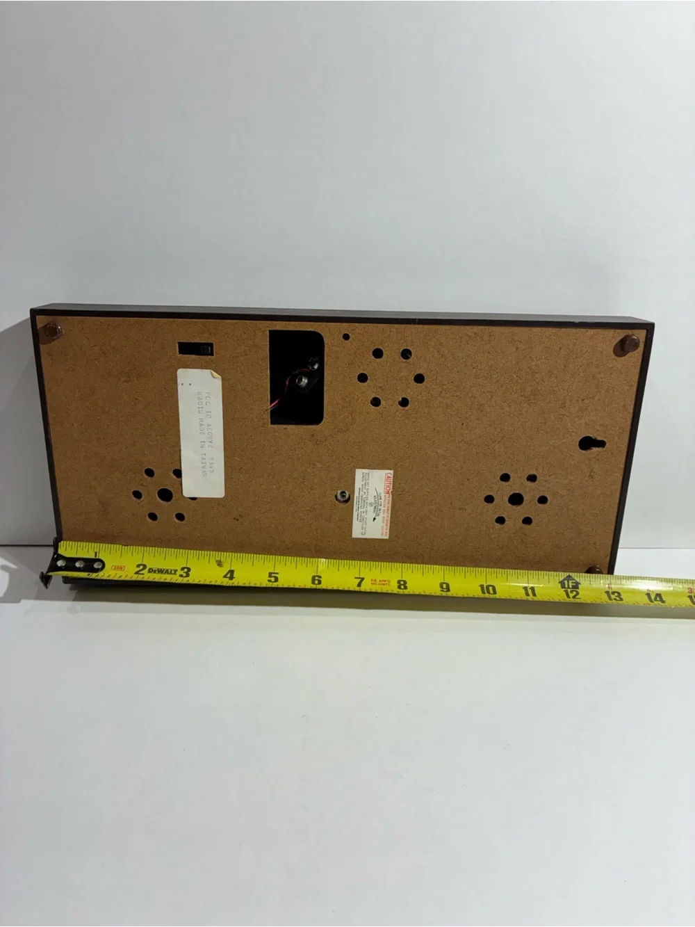 Vintage Springfield Weather Radio Model 8345 Faux Wood Grain Weather Station
